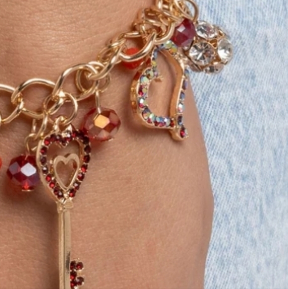 Paparazzi Gold Bracelet with Red Charms - Picture 7 of 7